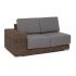 4SiS Капри модуль диванный правый с подушками, цвет коричневый