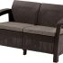 Диван пластиковый Gardeck Корфу (Corfu love seat) коричневый