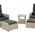 Комплект уличной мебели Gardeck B:Rattan MANCHESTER OTTO SET 2, цвет серый