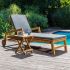 Комплект из шезлонга Royal Family PAOLO и столика LUCIO из акации(teaklook)