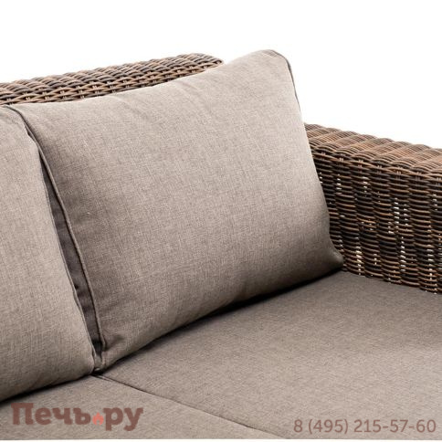 4SiS Боно диван из искусственного ротанга трехместный, цвет коричневый фото 4