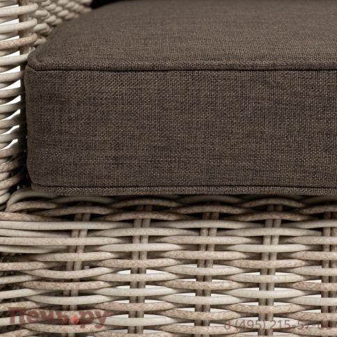 4SiS Гляссе диван трехместный из искусственного ротанга, цвет бежевый фото 9