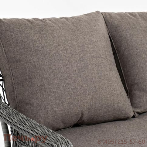 4SiS Гранд Латте диван трехместный из искусственного ротанга, цвет графит фото 11