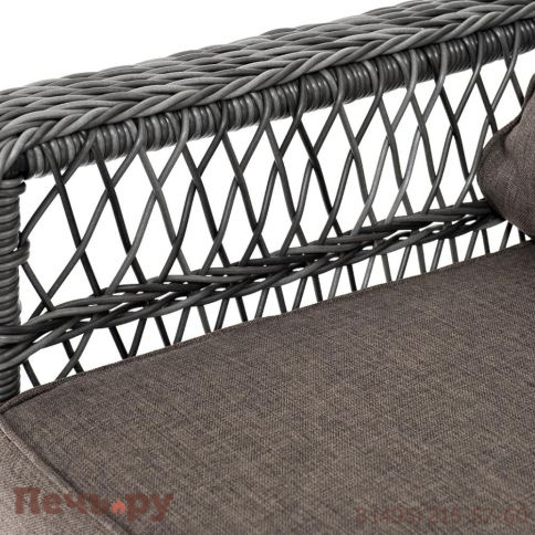 4SiS Гранд Латте диван трехместный из искусственного ротанга, цвет графит фото 5