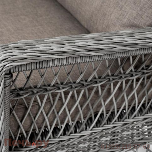 4SiS Гранд Латте диван трехместный из искусственного ротанга, цвет графит фото 7