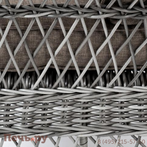 4SiS Гранд Латте диван трехместный из искусственного ротанга, цвет графит фото 8