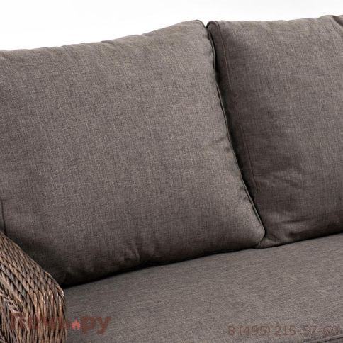 4SiS Гранд Латте диван трехместный из искусственного ротанга, цвет коричневый фото 7