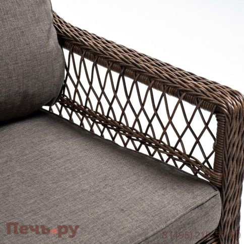 4SiS Гранд Латте диван трехместный из искусственного ротанга, цвет коричневый фото 8