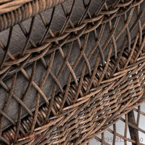 4SiS Гранд Латте диван трехместный из искусственного ротанга, цвет коричневый фото 9