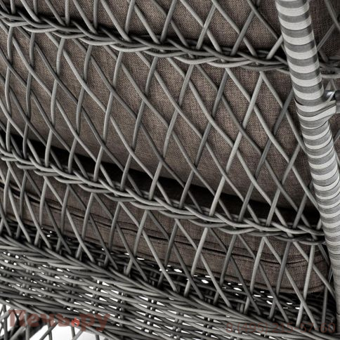 4SiS Гранд Латте кресло из искусственного ротанга, цвет графит фото 10