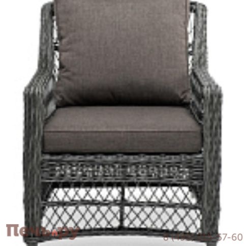4SiS Гранд Латте кресло из искусственного ротанга, цвет графит фото 2