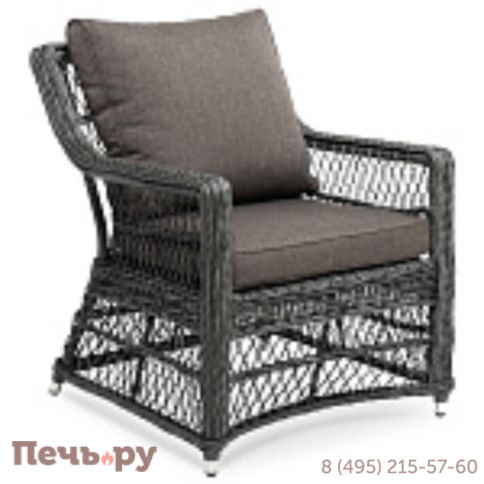 4SiS Гранд Латте кресло из искусственного ротанга, цвет графит фото 3
