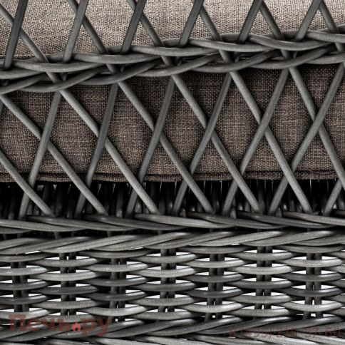 4SiS Гранд Латте кресло из искусственного ротанга, цвет графит фото 5