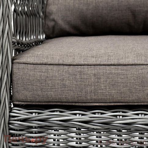 4SiS Гранд Латте кресло из искусственного ротанга, цвет графит фото 6