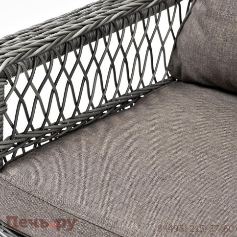 4SiS Гранд Латте кресло из искусственного ротанга, цвет графит фото 7