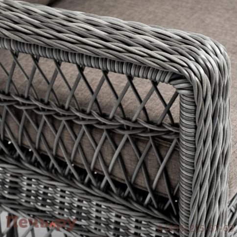 4SiS Гранд Латте кресло из искусственного ротанга, цвет графит фото 8