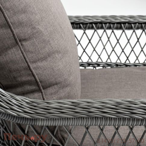 4SiS Гранд Латте кресло из искусственного ротанга, цвет графит фото 9