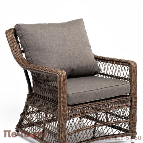 4SiS Гранд Латте кресло из искусственного ротанга, цвет коричневый фото 3