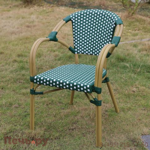 4SiS Кабри плетеный стул из искусственного ротанга, цвет зеленый фото 5