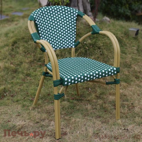 4SiS Кабри плетеный стул из искусственного ротанга, цвет зеленый фото 7