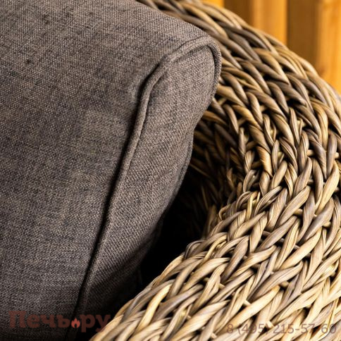 4SiS Кальяри диван из искусственного ротанга (гиацинт) трехместный, цвет соломенный фото 8