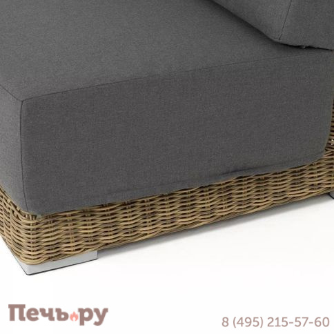 4SiS Капри модуль диванный правый с подушками, цвет соломенный фото 5