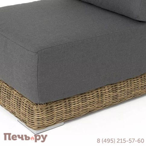 4SiS Капри модуль диванный прямой с подушками, цвет соломенный фото 5