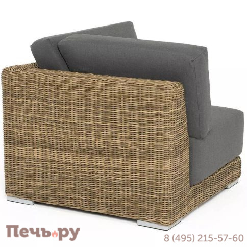 4SiS Капри модуль диванный угловой с подушками, цвет соломенный фото 2