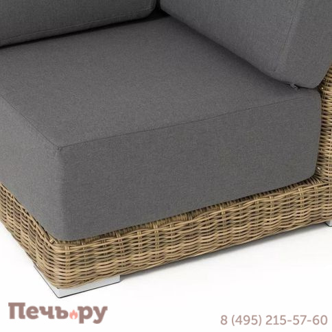 4SiS Капри модуль диванный угловой с подушками, цвет соломенный фото 4