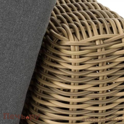 4SiS Капри модуль диванный угловой с подушками, цвет соломенный фото 5