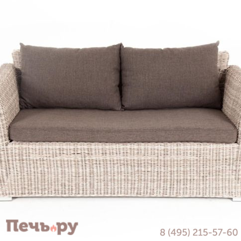 4SiS Капучино диван из искусственного ротанга двухместный, цвет бежевый фото 5