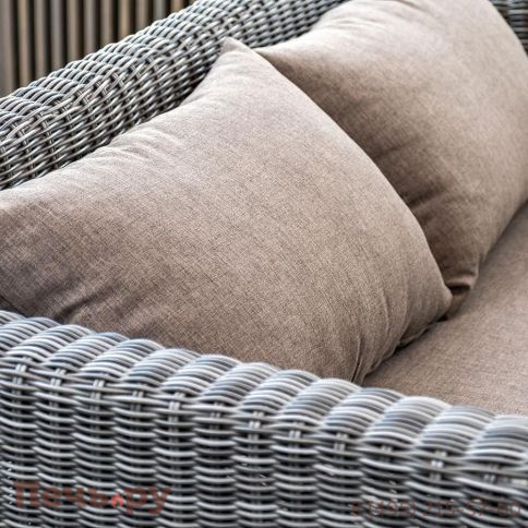 4SiS Капучино диван из искусственного ротанга двухместный, цвет графит фото 4