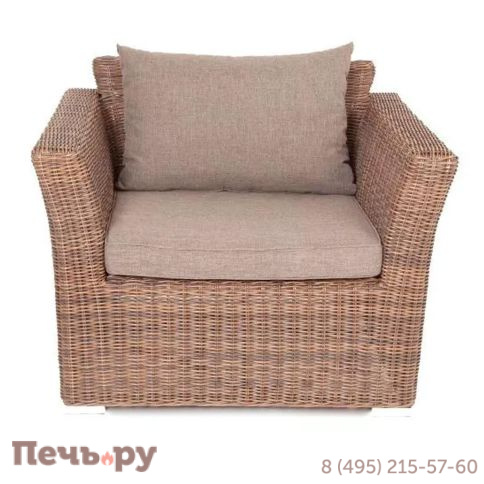 4SiS Капучино кресло из искусственного ротанга, цвет коричневый фото 2