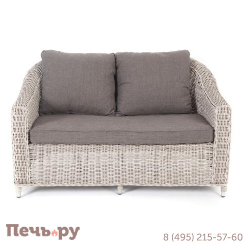 4SiS Кон Панна диван из искусственного ротанга двухместный, цвет бежевый фото 6