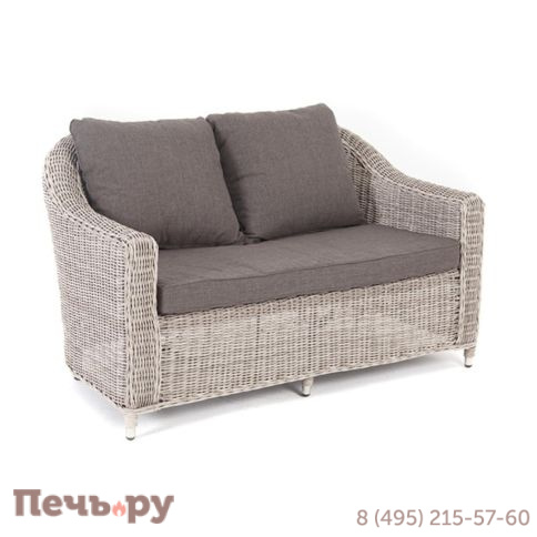 4SiS Кон Панна диван из искусственного ротанга двухместный, цвет бежевый фото 7