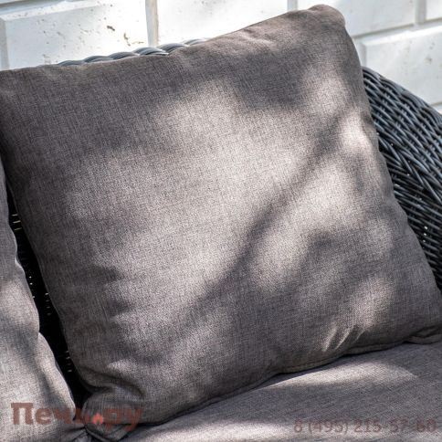 4SiS Кон Панна  диван из искусственного ротанга двухместный, цвет графит фото 5