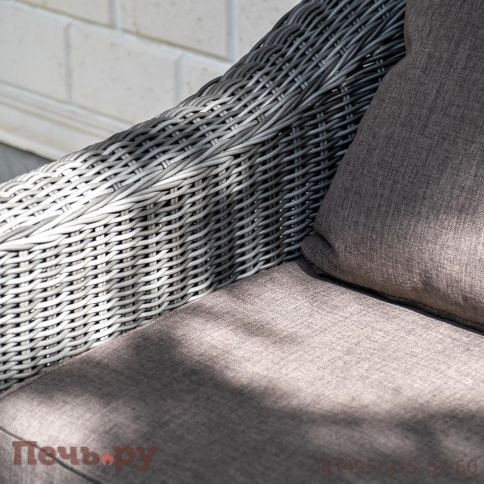 4SiS Кон Панна  диван из искусственного ротанга двухместный, цвет графит фото 6