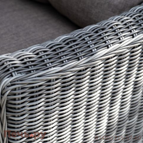 4SiS Кон Панна  диван из искусственного ротанга двухместный, цвет графит фото 7