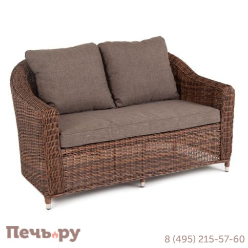4SiS Кон Панна диван из искусственного ротанга двухместный, цвет коричневый фото 11