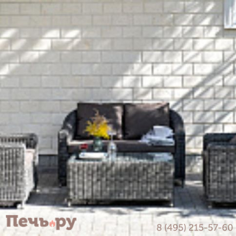 4SiS Кон Панна кресло из искусственного ротанга, цвет графит фото 5