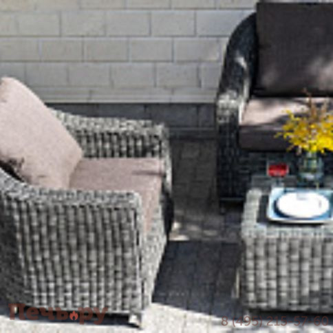 4SiS Кон Панна кресло из искусственного ротанга, цвет графит фото 7