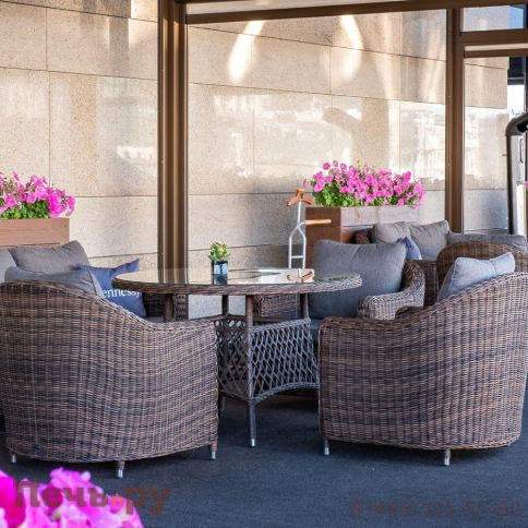 4SiS Кон Панна кресло из искусственного ротанга, цвет коричневый фото 10