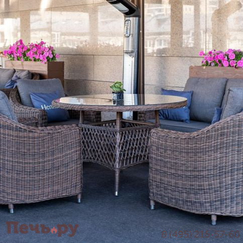 4SiS Кон Панна кресло из искусственного ротанга, цвет коричневый фото 11