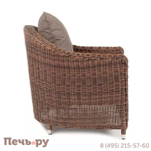 4SiS Кон Панна кресло из искусственного ротанга, цвет коричневый фото 19