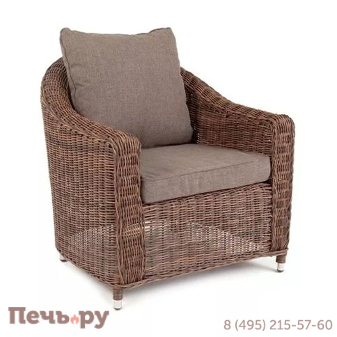 4SiS Кон Панна кресло из искусственного ротанга, цвет коричневый фото 21