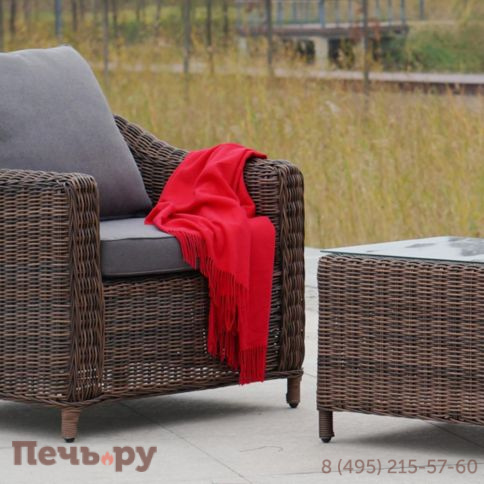 4SiS Кон Панна кресло из искусственного ротанга, цвет коричневый фото 3