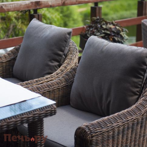 4SiS Кон Панна кресло из искусственного ротанга, цвет коричневый фото 7