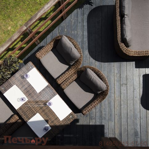 4SiS Кон Панна кресло из искусственного ротанга, цвет коричневый фото 8