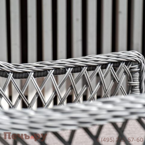 4SiS Латте плетеное кресло из искусственного ротанга, цвет графит фото 6