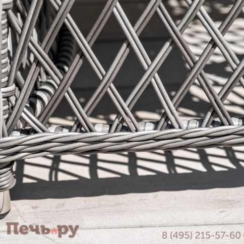 4SiS Латте плетеное кресло из искусственного ротанга, цвет графит фото 8